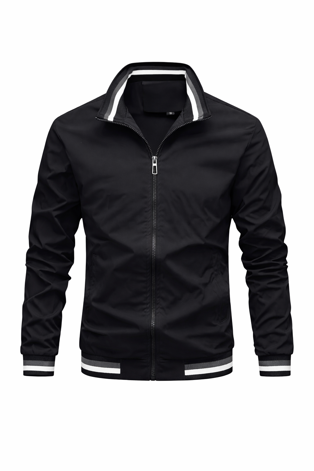 Men's Zip-Up Bomber Jacket – Minimal Sporty Style and Modern Fit