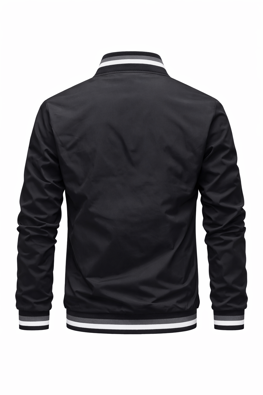 Men's Zip-Up Bomber Jacket – Minimal Sporty Style and Modern Fit