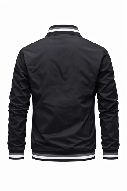 Men's Zip-Up Bomber Jacket – Minimal Sporty Style and Modern Fit